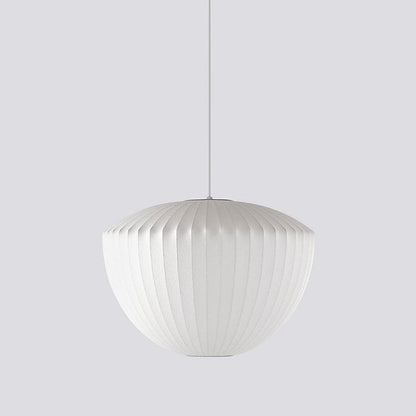 Hanglamp Scandinavisch met Geometrisch Draadframe en Zijden Kap