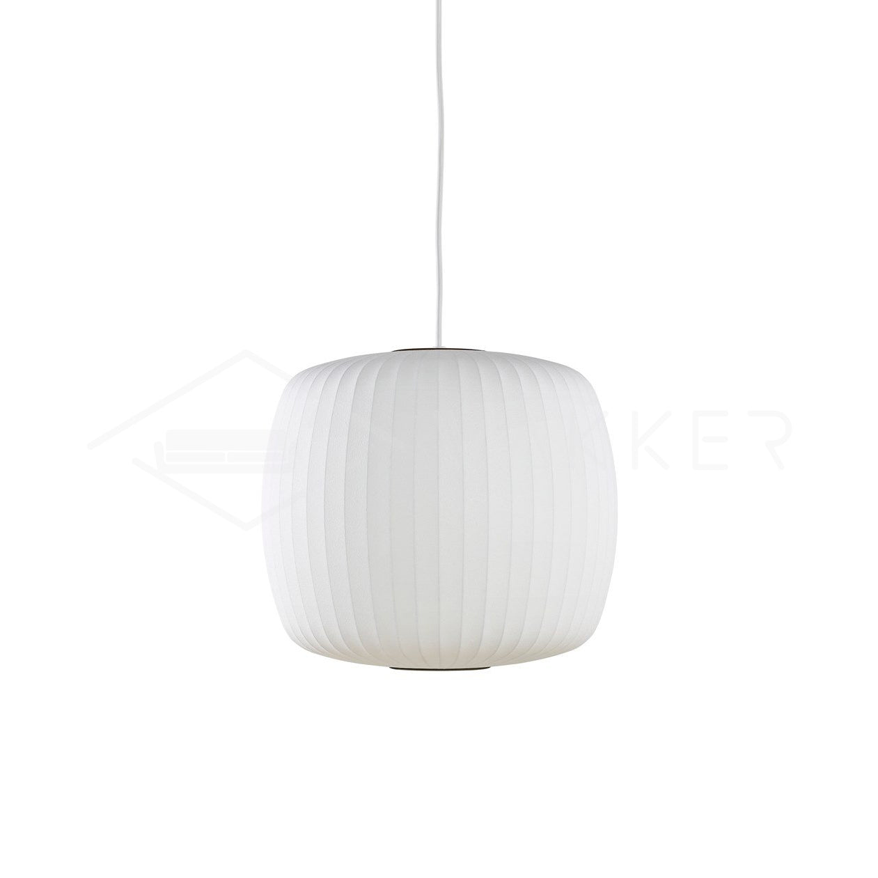 Hanglamp Scandinavisch met Geometrisch Draadframe en Zijden Kap
