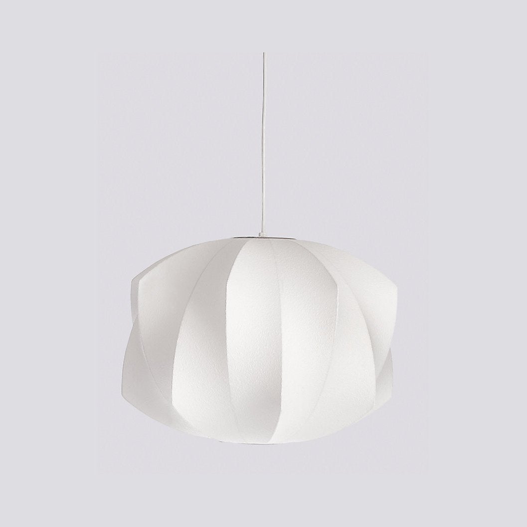 Hanglamp Scandinavisch met Geometrisch Draadframe en Zijden Kap