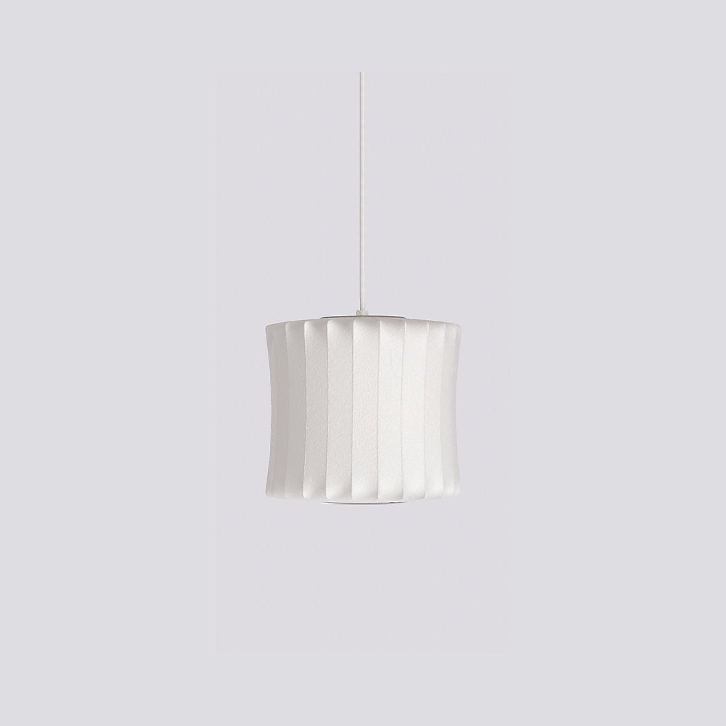 Hanglamp Scandinavisch met Geometrisch Draadframe en Zijden Kap