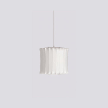 Hanglamp Scandinavisch met Geometrisch Draadframe en Zijden Kap