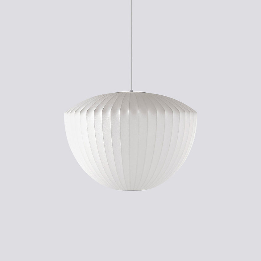 Hanglamp Scandinavisch met Geometrisch Draadframe en Zijden Kap