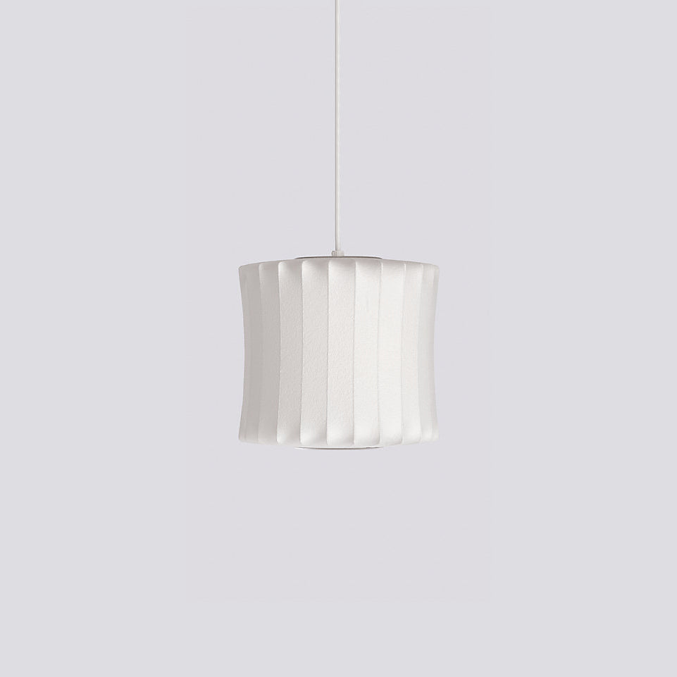 Hanglamp Scandinavisch met Geometrisch Draadframe en Zijden Kap