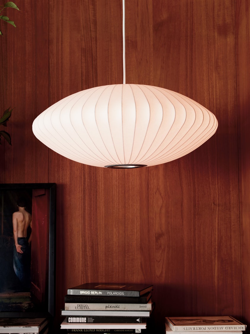 Hanglamp Scandinavisch met Geometrisch Draadframe en Zijden Kap