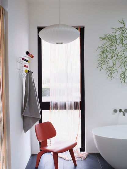 Hanglamp Scandinavisch met Geometrisch Draadframe en Zijden Kap