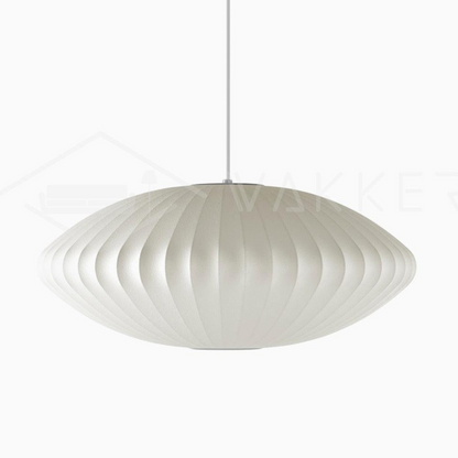 Hanglamp Scandinavisch met Geometrisch Draadframe en Zijden Kap
