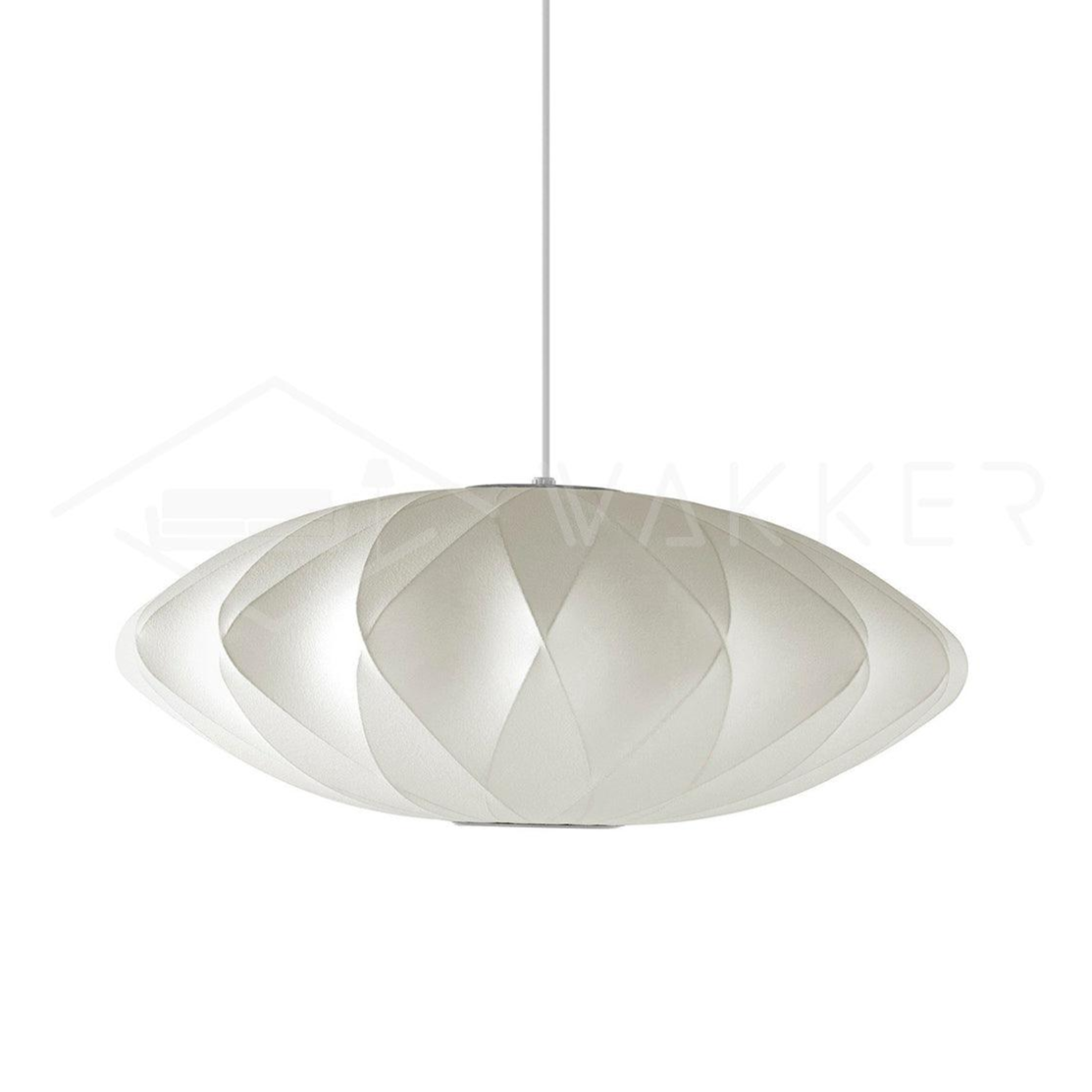 Hanglamp Scandinavisch met Geometrisch Draadframe en Zijden Kap
