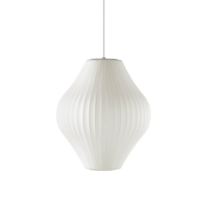 Hanglamp Scandinavisch met Geometrisch Draadframe en Zijden Kap
