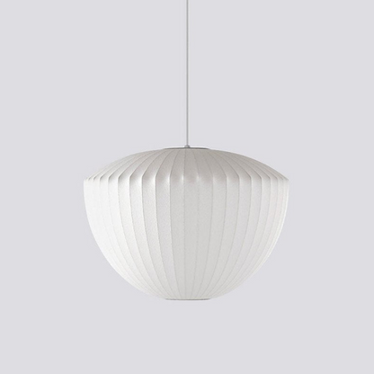 Hanglamp Scandinavisch met Geometrisch Draadframe en Zijden Kap ##POS:165##