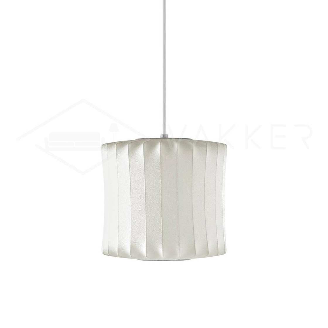 Hanglamp Scandinavisch met Geometrisch Draadframe en Zijden Kap