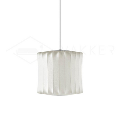 Hanglamp Scandinavisch met Geometrisch Draadframe en Zijden Kap