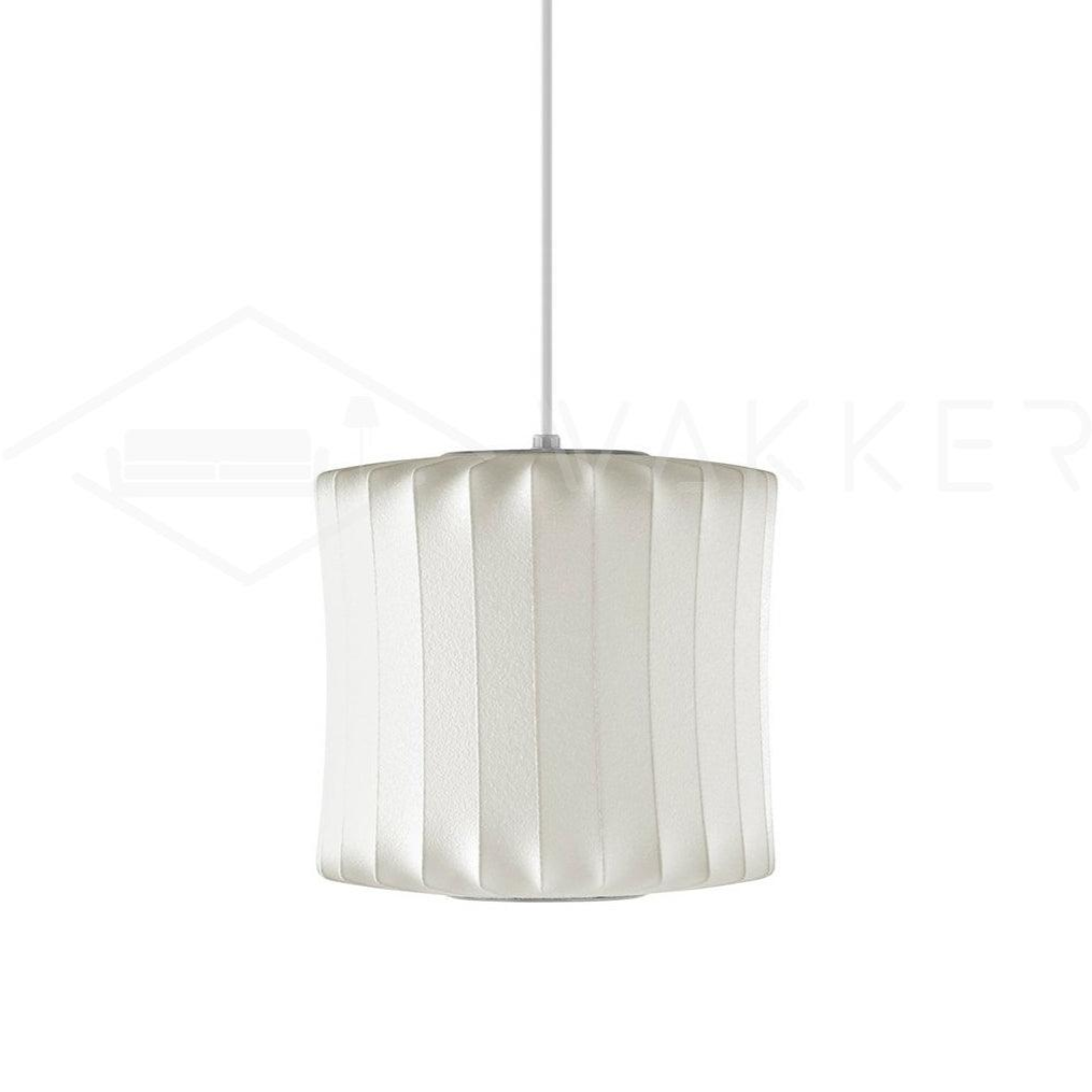 Hanglamp Scandinavisch met Geometrisch Draadframe en Zijden Kap