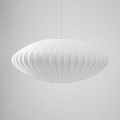 Hanglamp Scandinavisch met Geometrisch Draadframe en Zijden Kap