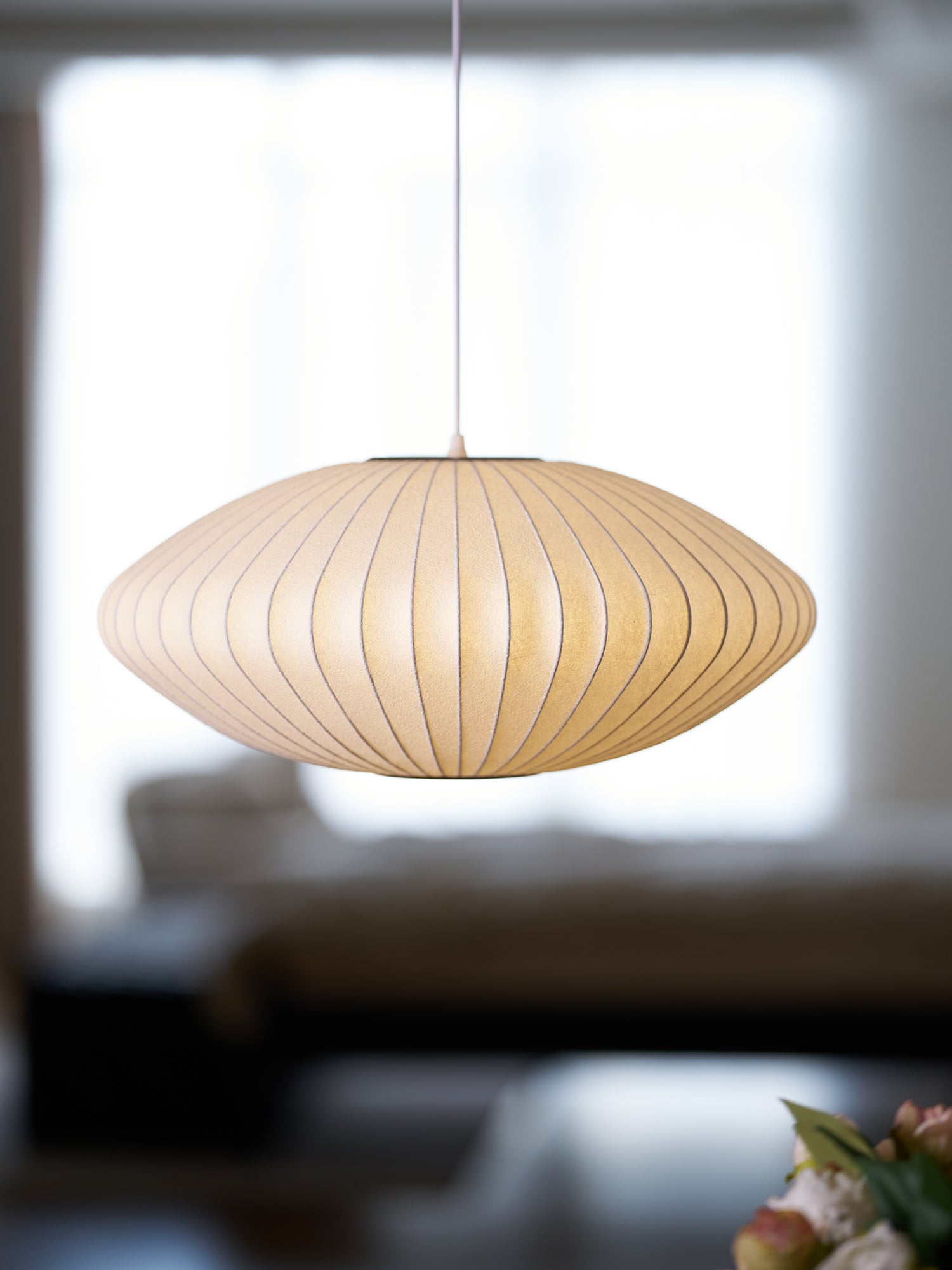 Hanglamp Scandinavisch met Geometrisch Draadframe en Zijden Kap
