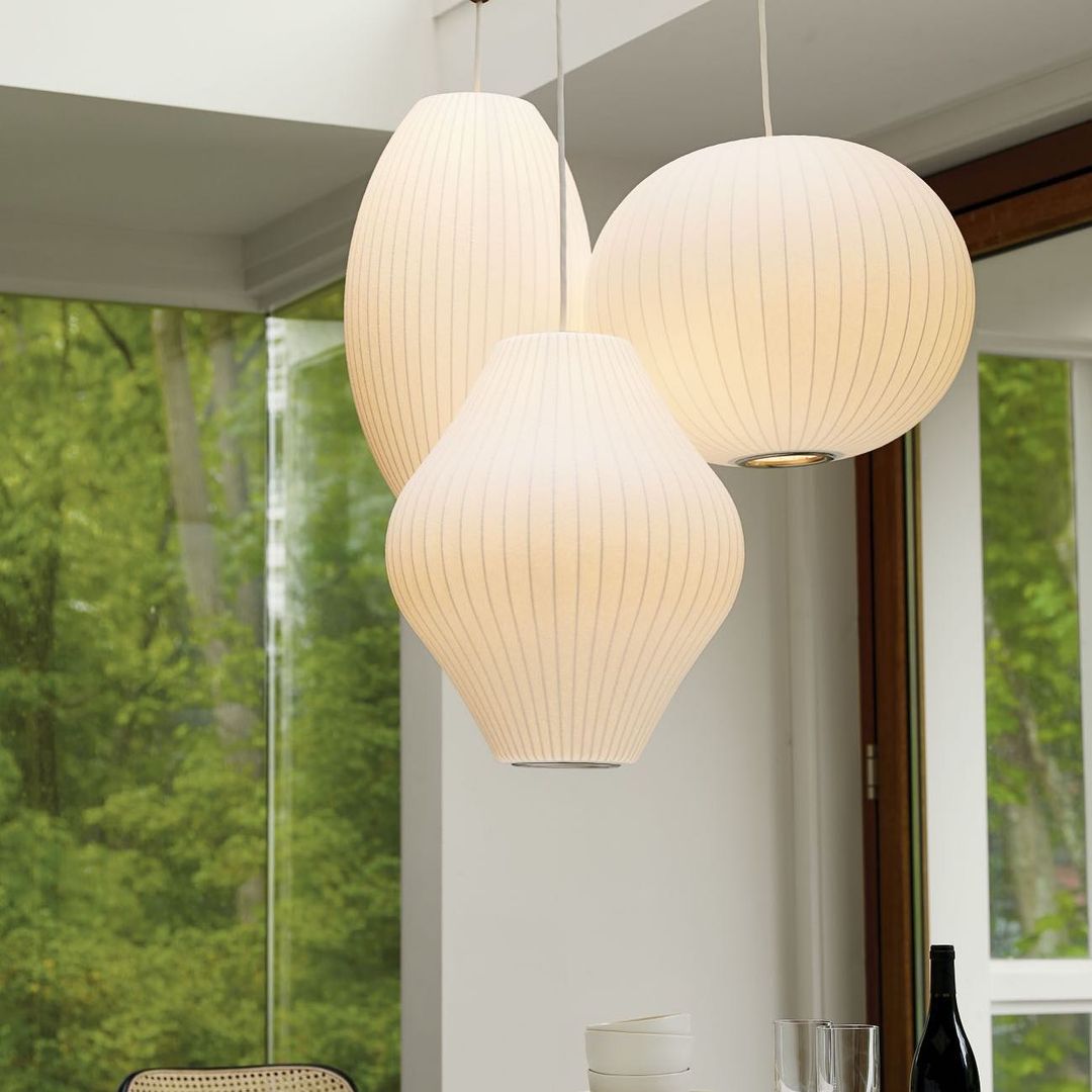 Hanglamp Scandinavisch met Geometrisch Draadframe en Zijden Kap