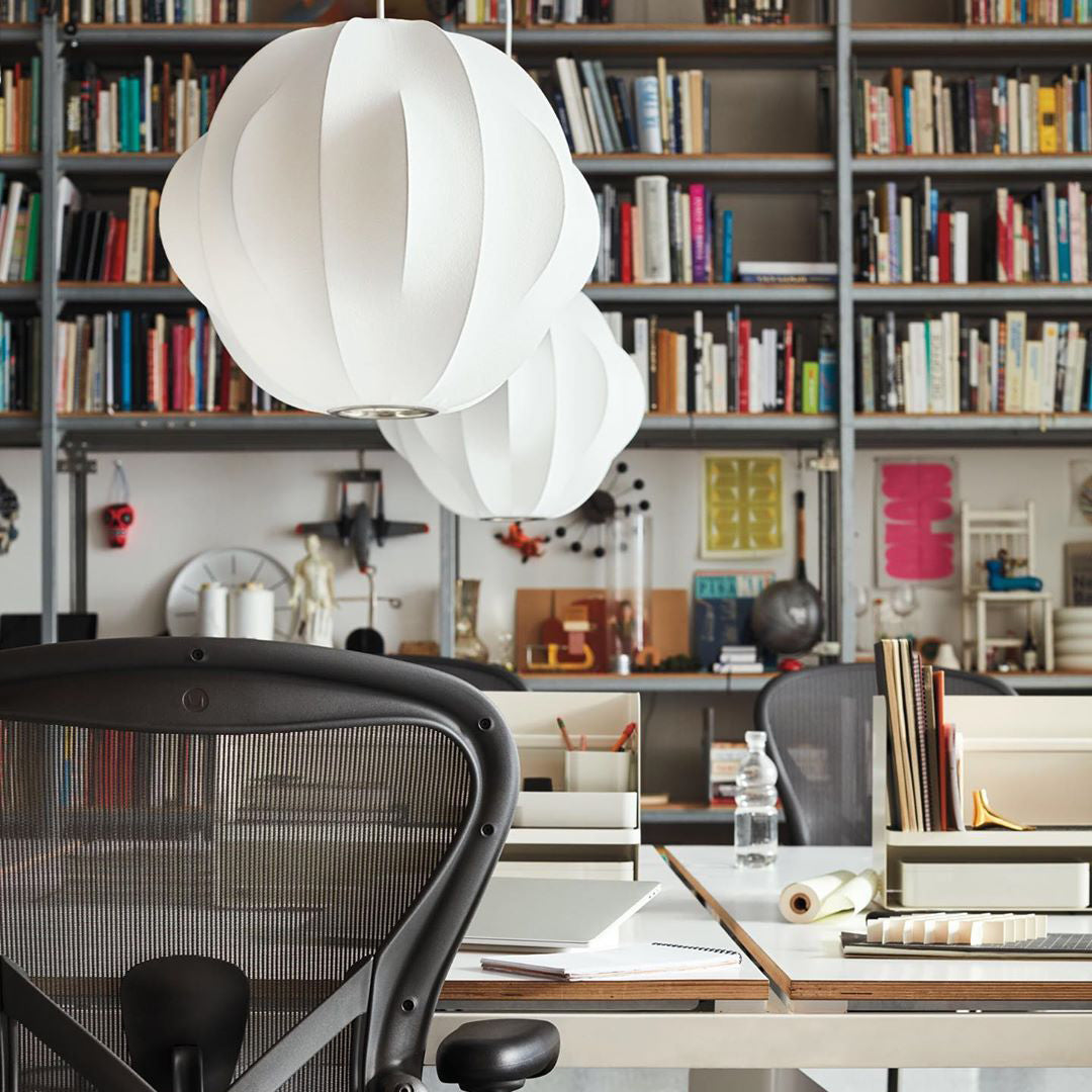 Hanglamp Scandinavisch met Geometrisch Draadframe en Zijden Kap
