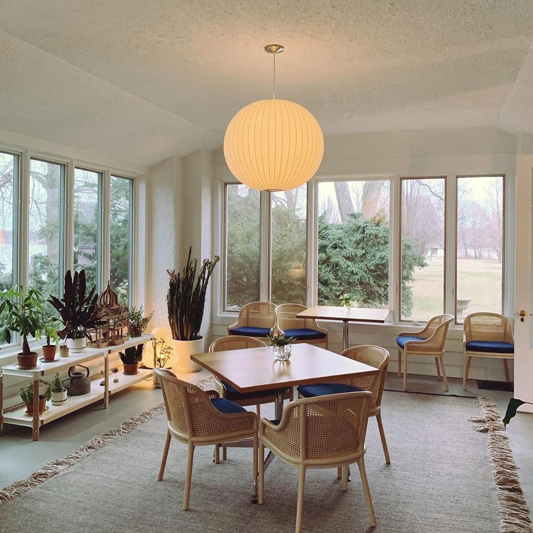 Hanglamp Scandinavisch met Geometrisch Draadframe en Zijden Kap