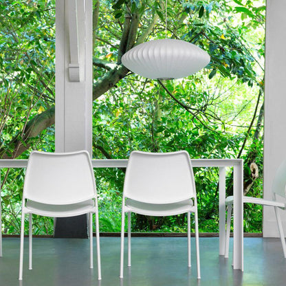 Hanglamp Scandinavisch met Geometrisch Draadframe en Zijden Kap