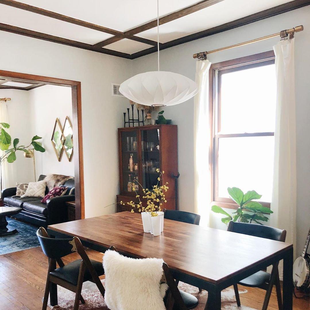 Hanglamp Scandinavisch met Geometrisch Draadframe en Zijden Kap