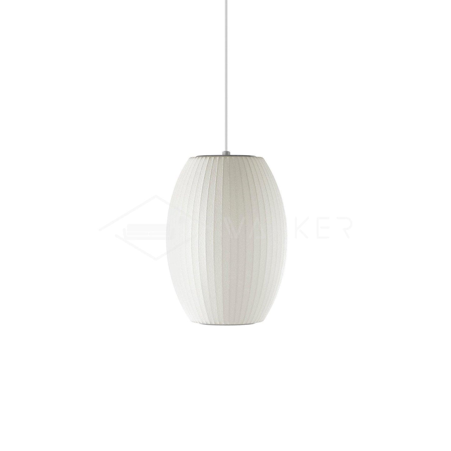 Hanglamp Scandinavisch met Geometrisch Draadframe en Zijden Kap