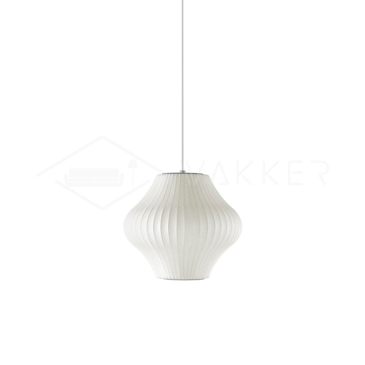 Hanglamp Scandinavisch met Geometrisch Draadframe en Zijden Kap