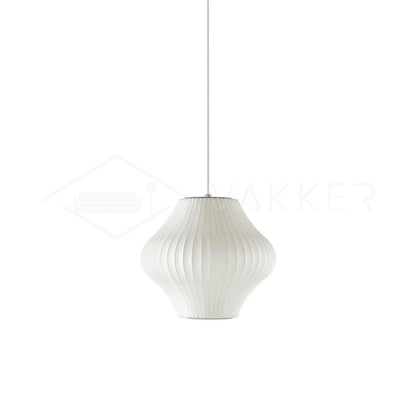 Hanglamp Scandinavisch met Geometrisch Draadframe en Zijden Kap