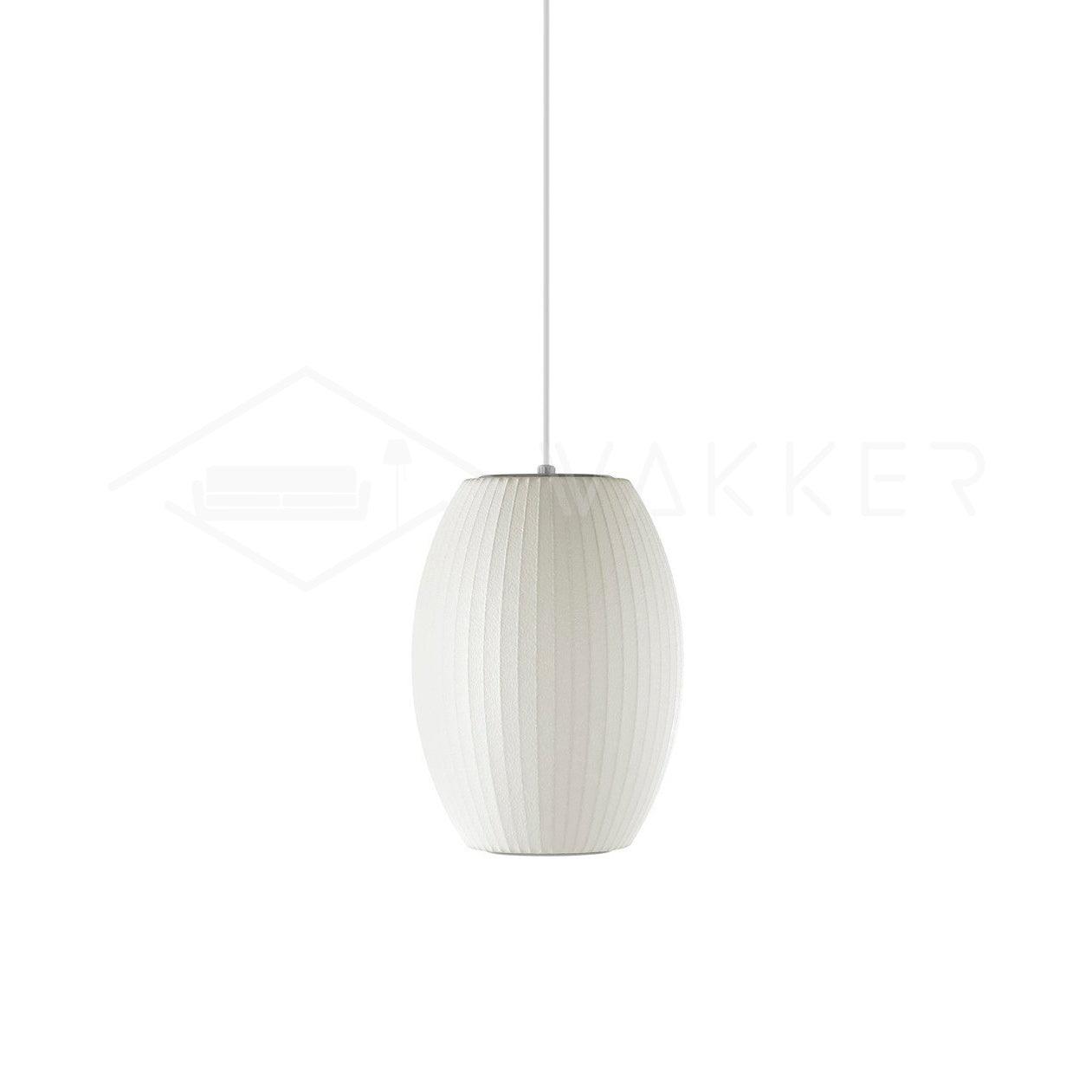 Hanglamp Scandinavisch met Geometrisch Draadframe en Zijden Kap