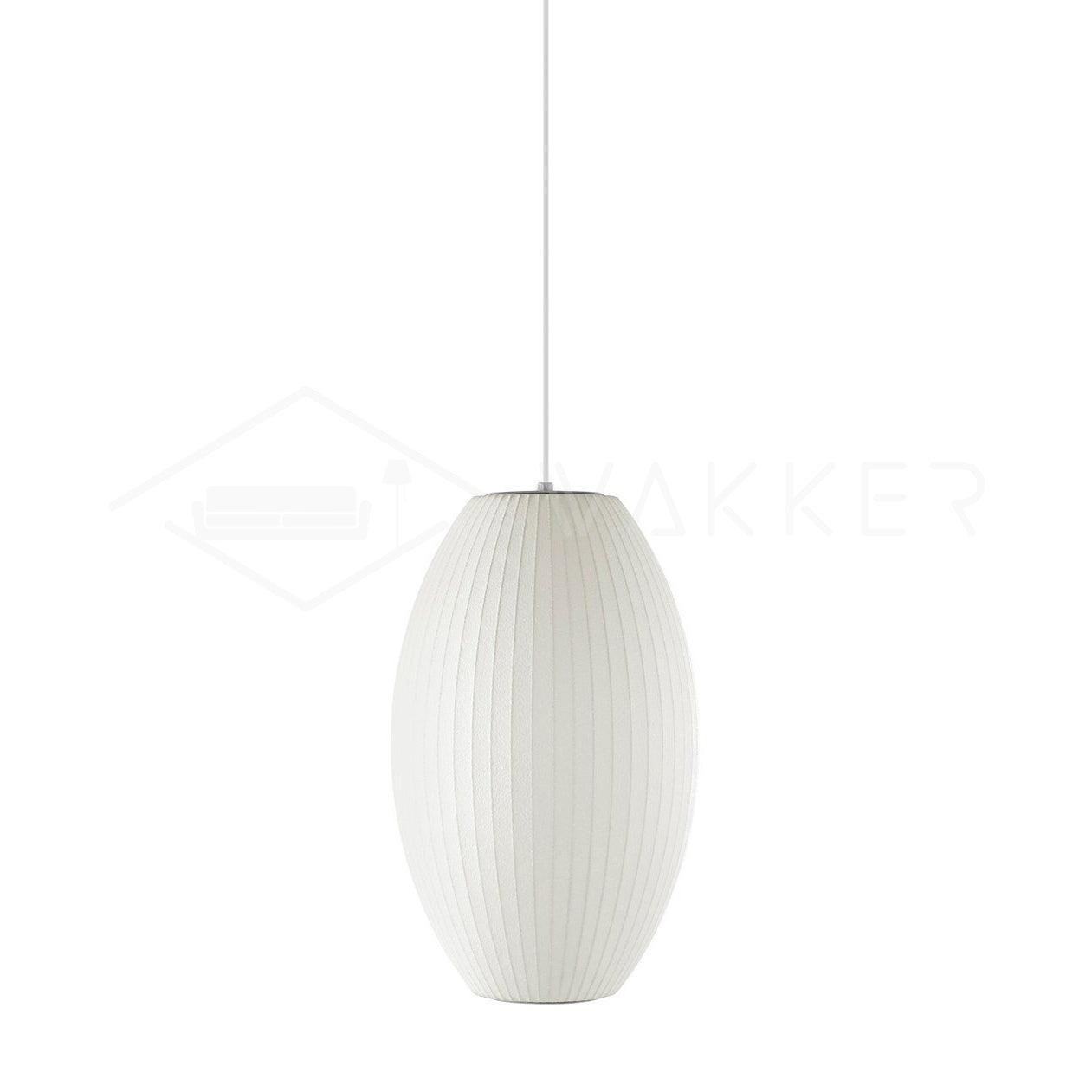 Hanglamp Scandinavisch met Geometrisch Draadframe en Zijden Kap
