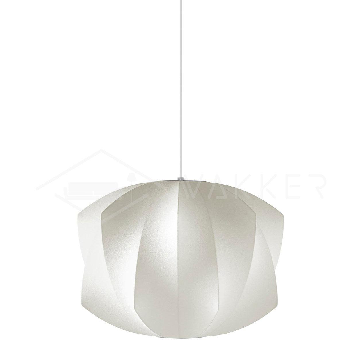 Hanglamp Scandinavisch met Geometrisch Draadframe en Zijden Kap