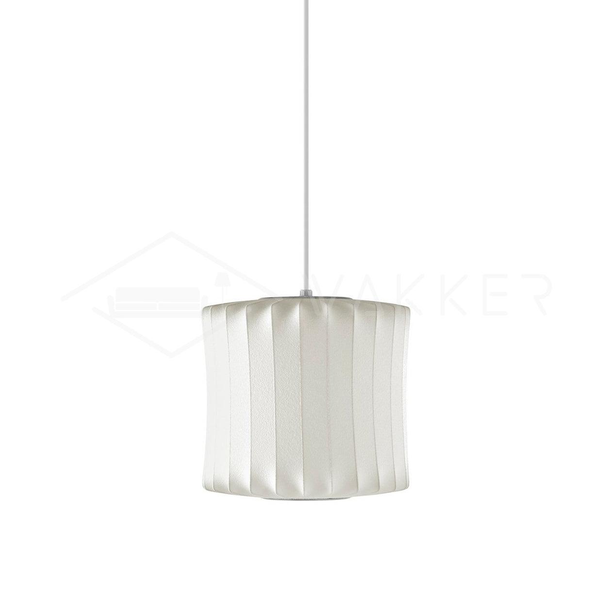 Hanglamp Scandinavisch met Geometrisch Draadframe en Zijden Kap