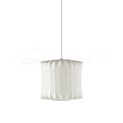Hanglamp Scandinavisch met Geometrisch Draadframe en Zijden Kap