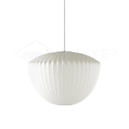 Hanglamp Scandinavisch met Geometrisch Draadframe en Zijden Kap