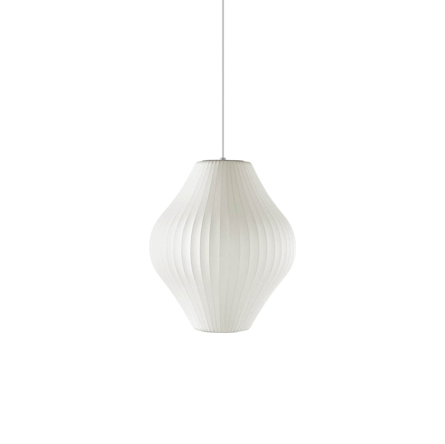 Hanglamp Scandinavisch met Geometrisch Draadframe en Zijden Kap
