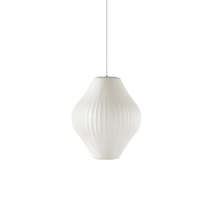 Hanglamp Scandinavisch met Geometrisch Draadframe en Zijden Kap