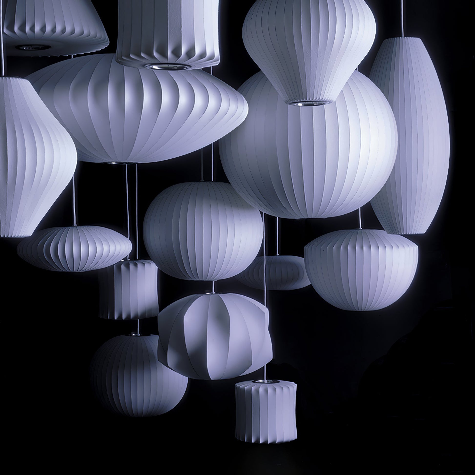 Hanglamp Scandinavisch met Geometrisch Draadframe en Zijden Kap