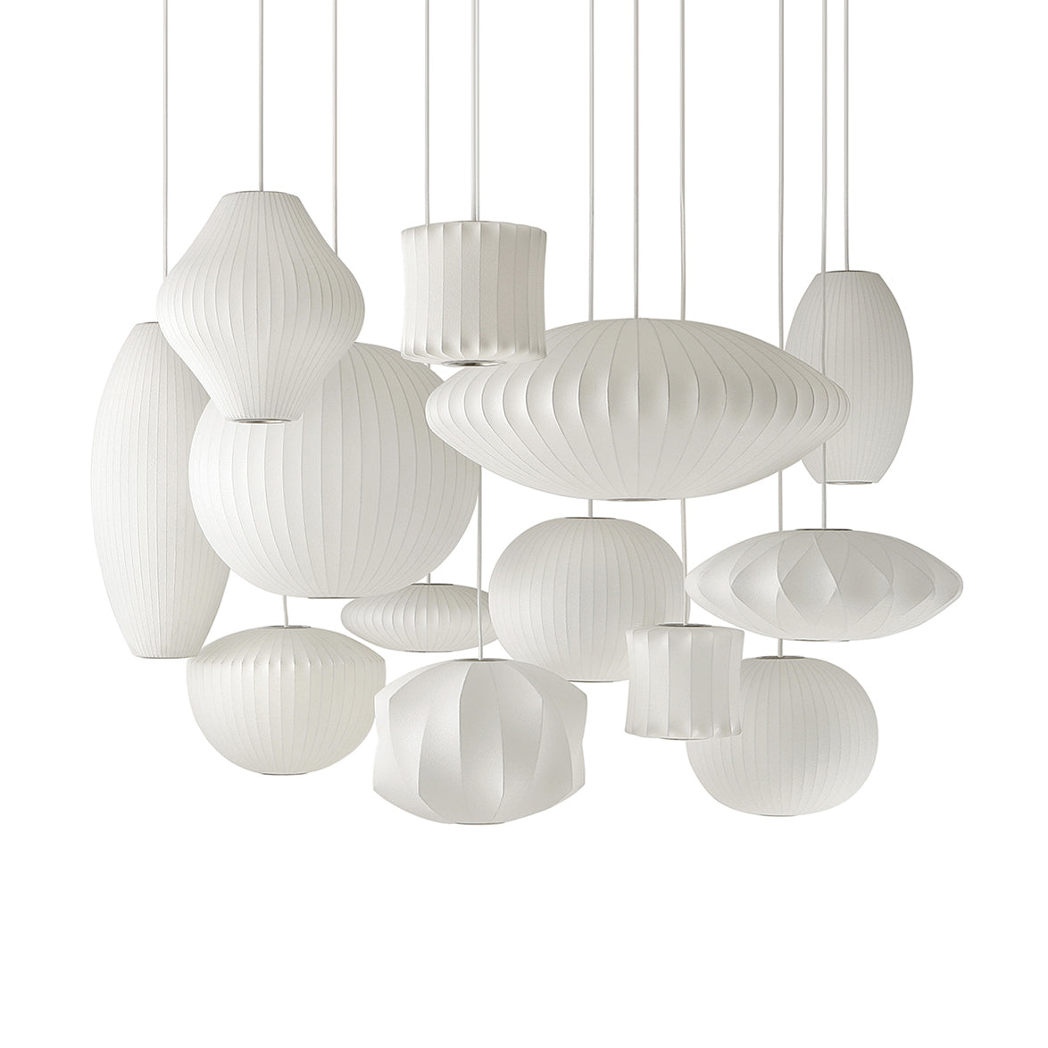 Hanglamp Scandinavisch met Geometrisch Draadframe en Zijden Kap