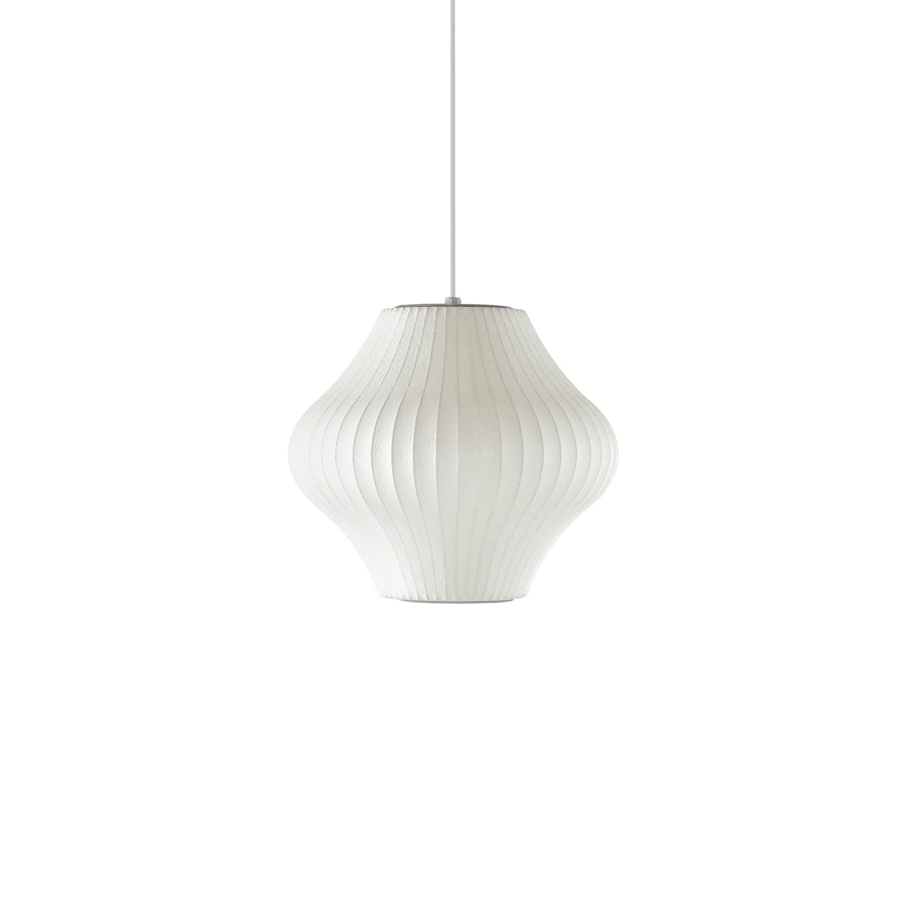 Hanglamp Scandinavisch met Geometrisch Draadframe en Zijden Kap