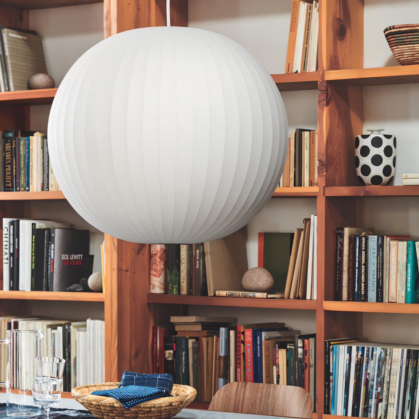 Hanglamp Scandinavisch met Geometrisch Draadframe en Zijden Kap