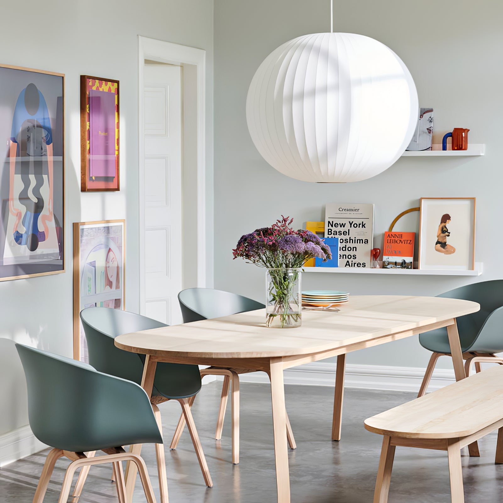 Hanglamp Scandinavisch met Geometrisch Draadframe en Zijden Kap