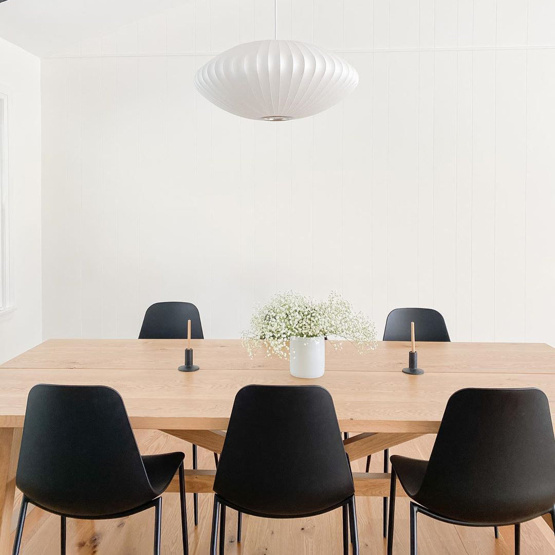 Hanglamp Scandinavisch met Geometrisch Draadframe en Zijden Kap