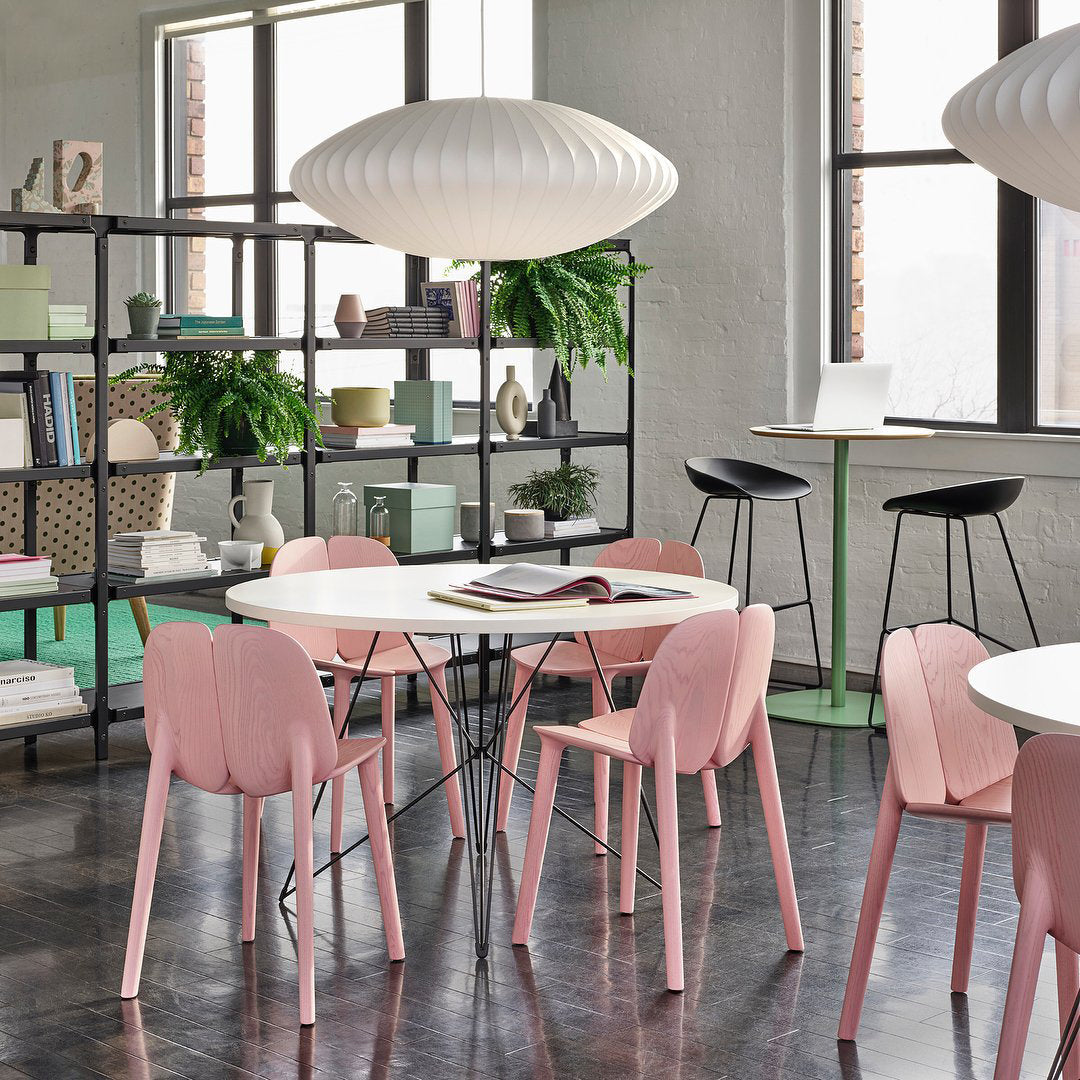 Hanglamp Scandinavisch met Geometrisch Draadframe en Zijden Kap