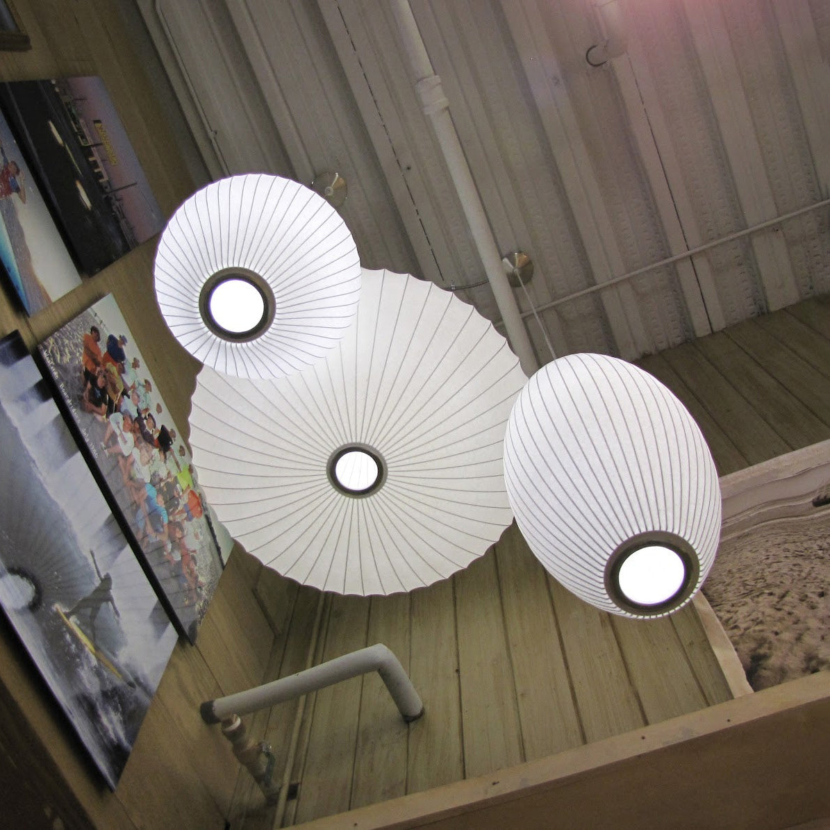 Hanglamp Scandinavisch met Geometrisch Draadframe en Zijden Kap