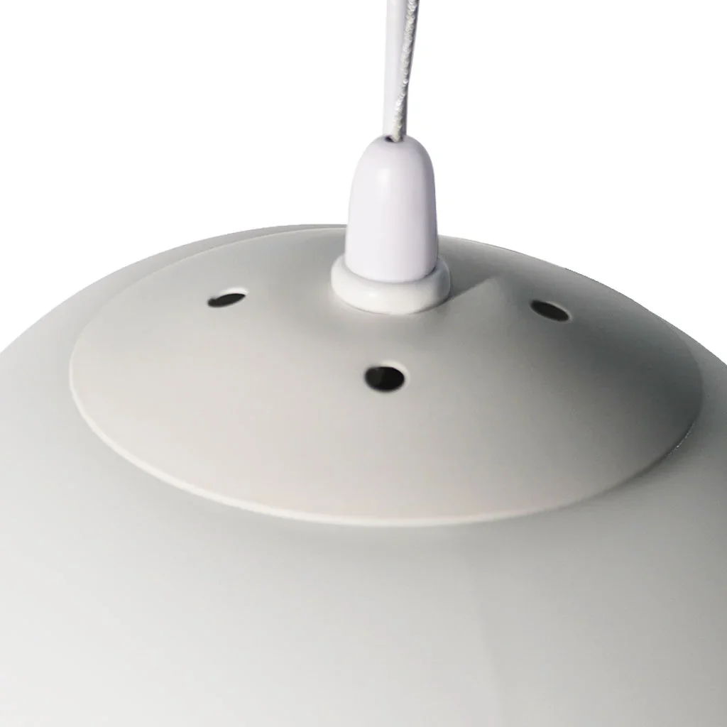 Hanglamp Scandinavisch met Organische Kiezelsteenvorm en Melkglas Kap
