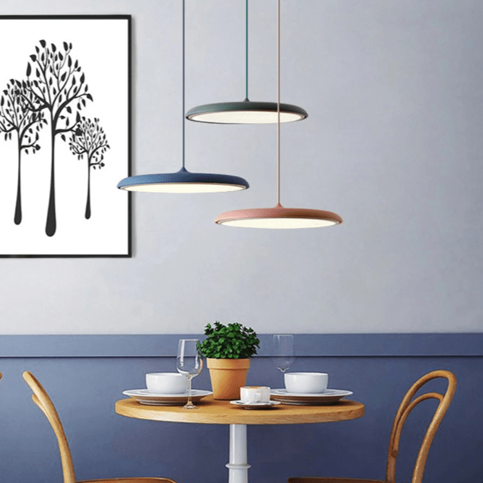 Hanglamp Scandinavisch Minimalistisch met Geïntegreerde LED en Rond Schijfontwerp