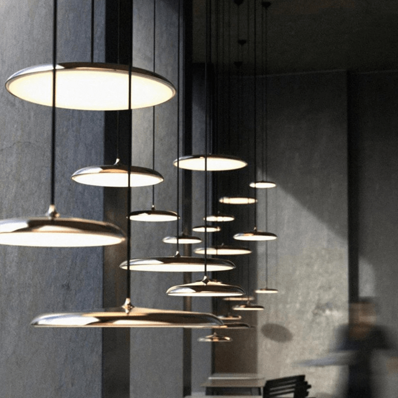 Hanglamp Scandinavisch Minimalistisch met Geïntegreerde LED en Rond Schijfontwerp