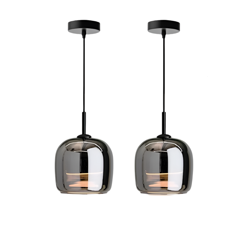 Hanglamp Scandinavisch Modern met Glazen Kap en Verstelbare Hoogte