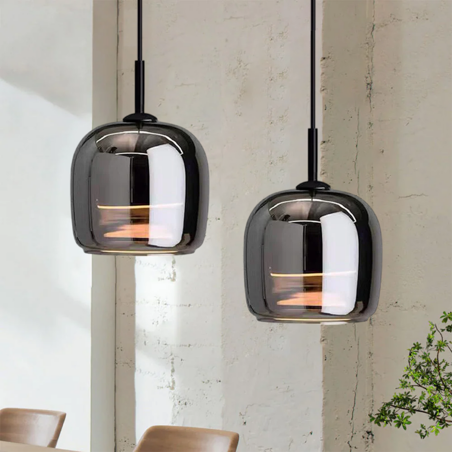 Hanglamp Scandinavisch Modern met Glazen Kap en Verstelbare Hoogte
