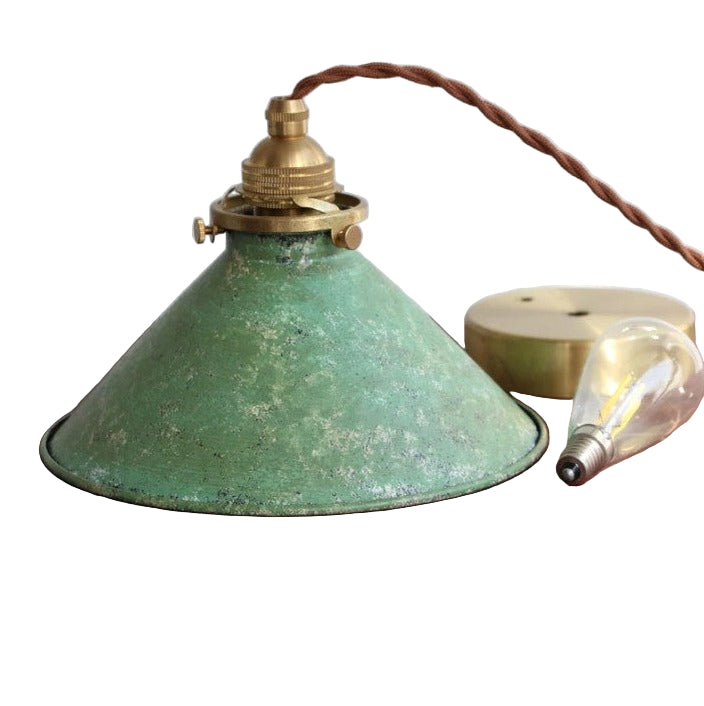 Hanglamp Vintage Industrieel met Gedraaide Kabel en Messing Fitting