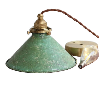 Hanglamp Vintage Industrieel met Gedraaide Kabel en Messing Fitting