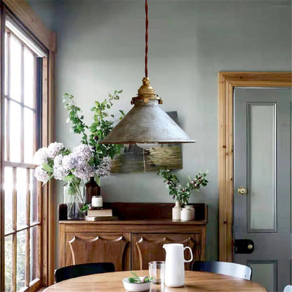 Hanglamp Vintage Industrieel met Gedraaide Kabel en Messing Fitting